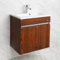 Wholesale stainless steel brown wood grain bathroom vanities for bathroom